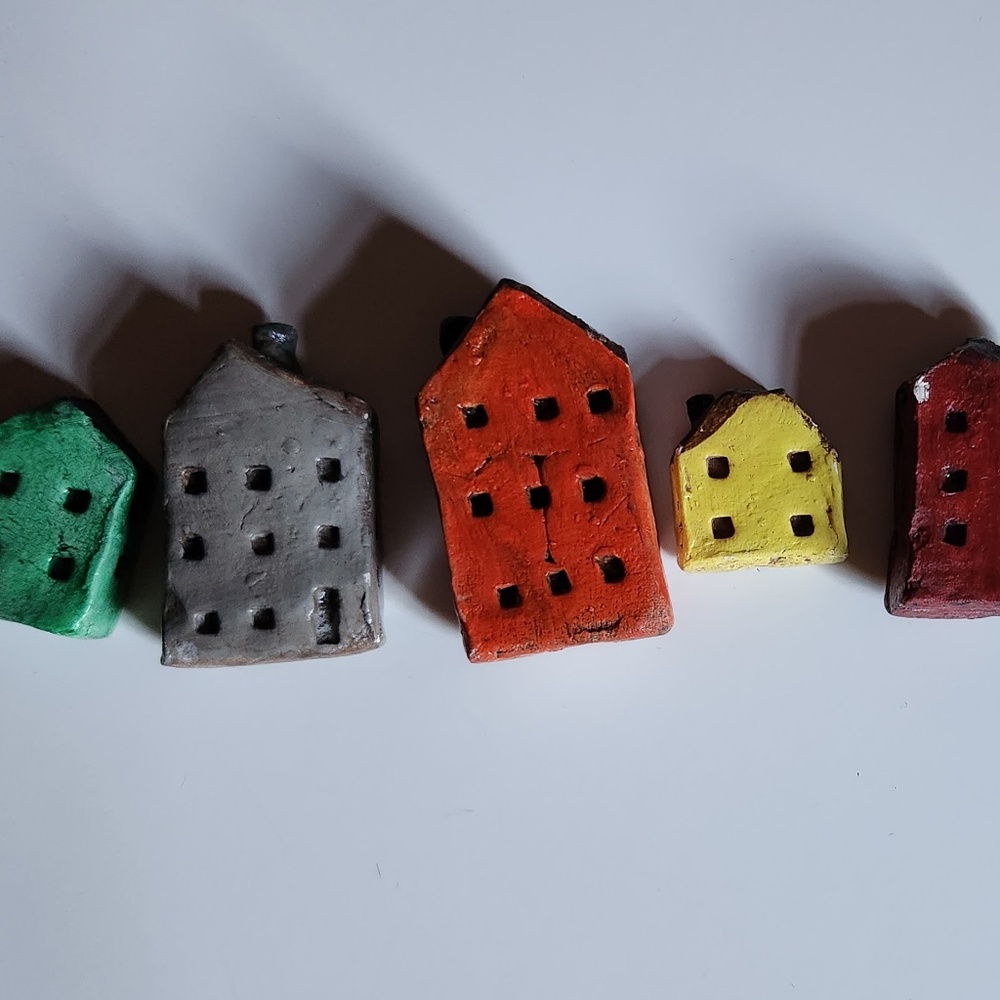 Handmade Clay Miniature Houses